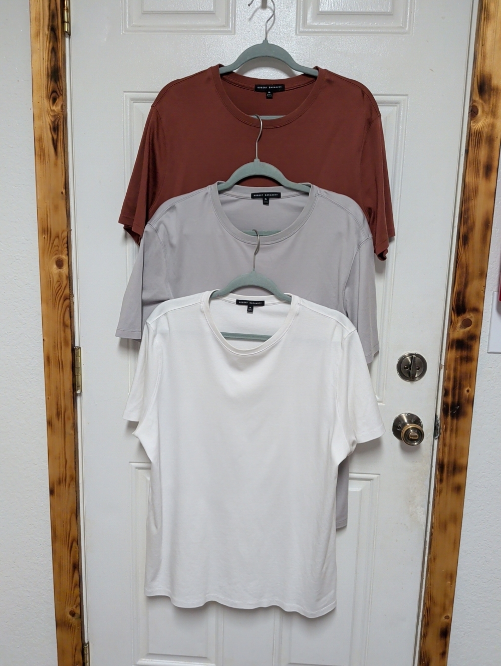 Robert Barakett Mens Pima Cotton Crew Neck Shirt Black XL Casual Lot Of 3